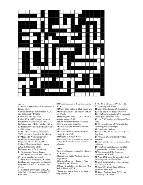 film noir classic crossword|1949 film noir classic crossword.